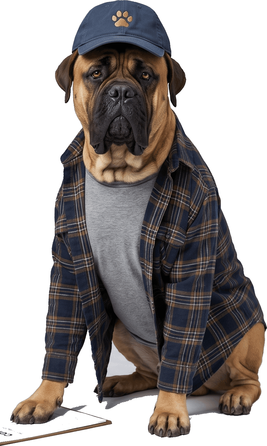 Zeus dressed as an owner-operator trucker