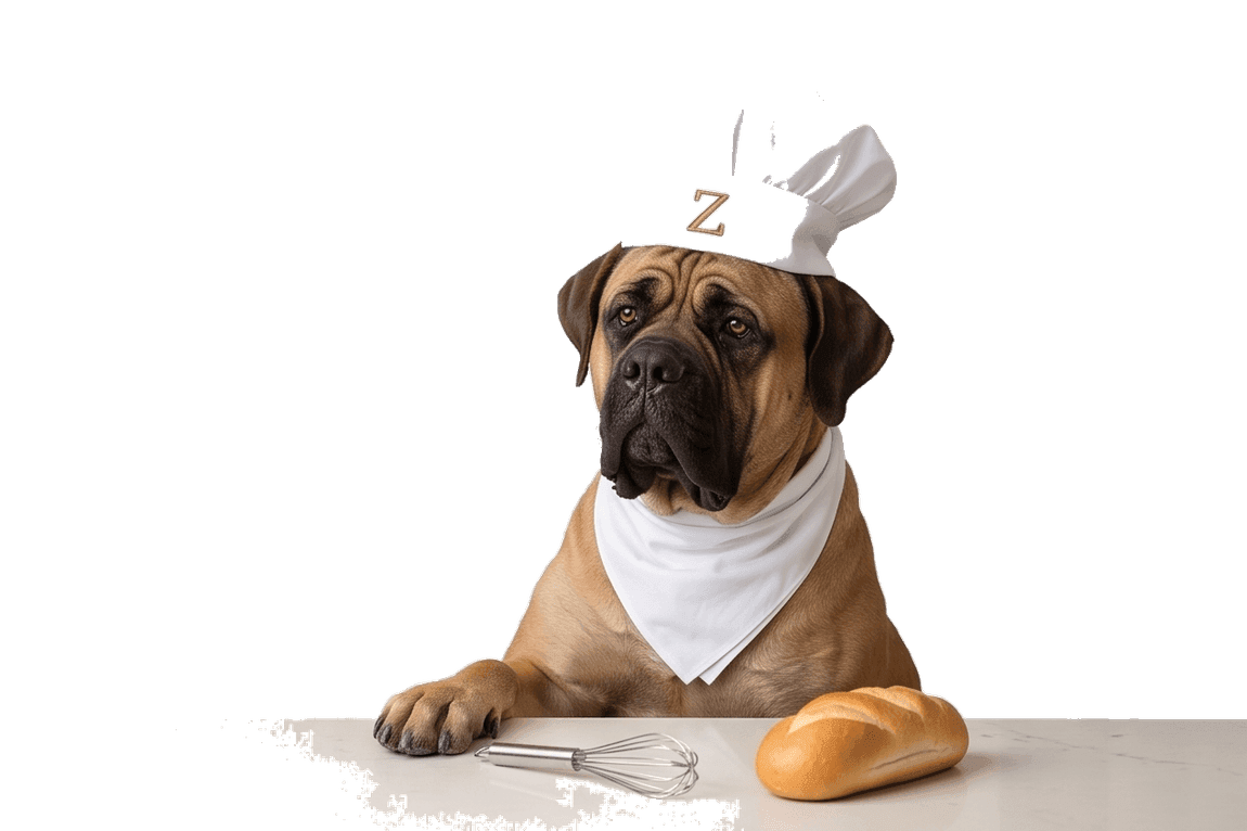 Zeus dressed as a chef — New Decade mascot